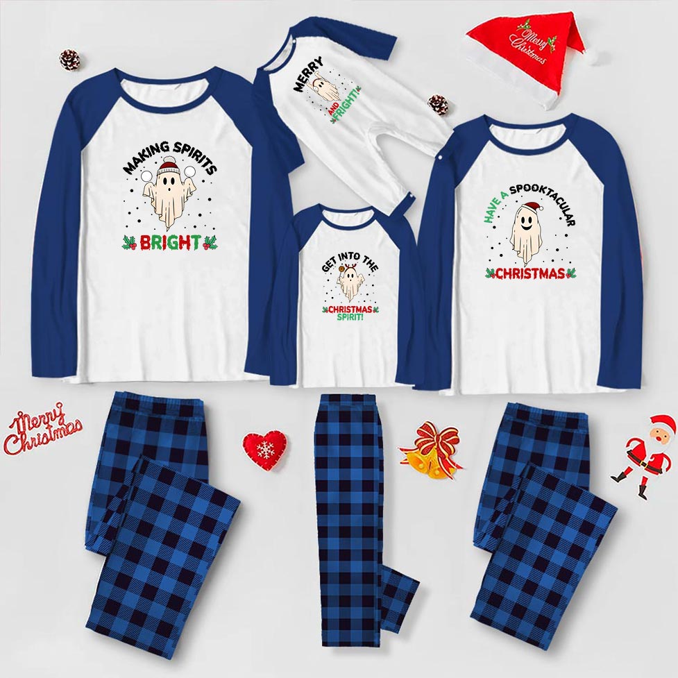 Customizable Ghosts Spooky Christmas Pajamas For Family Customizable Ghosts Spooky Christmas Pajamas For Family