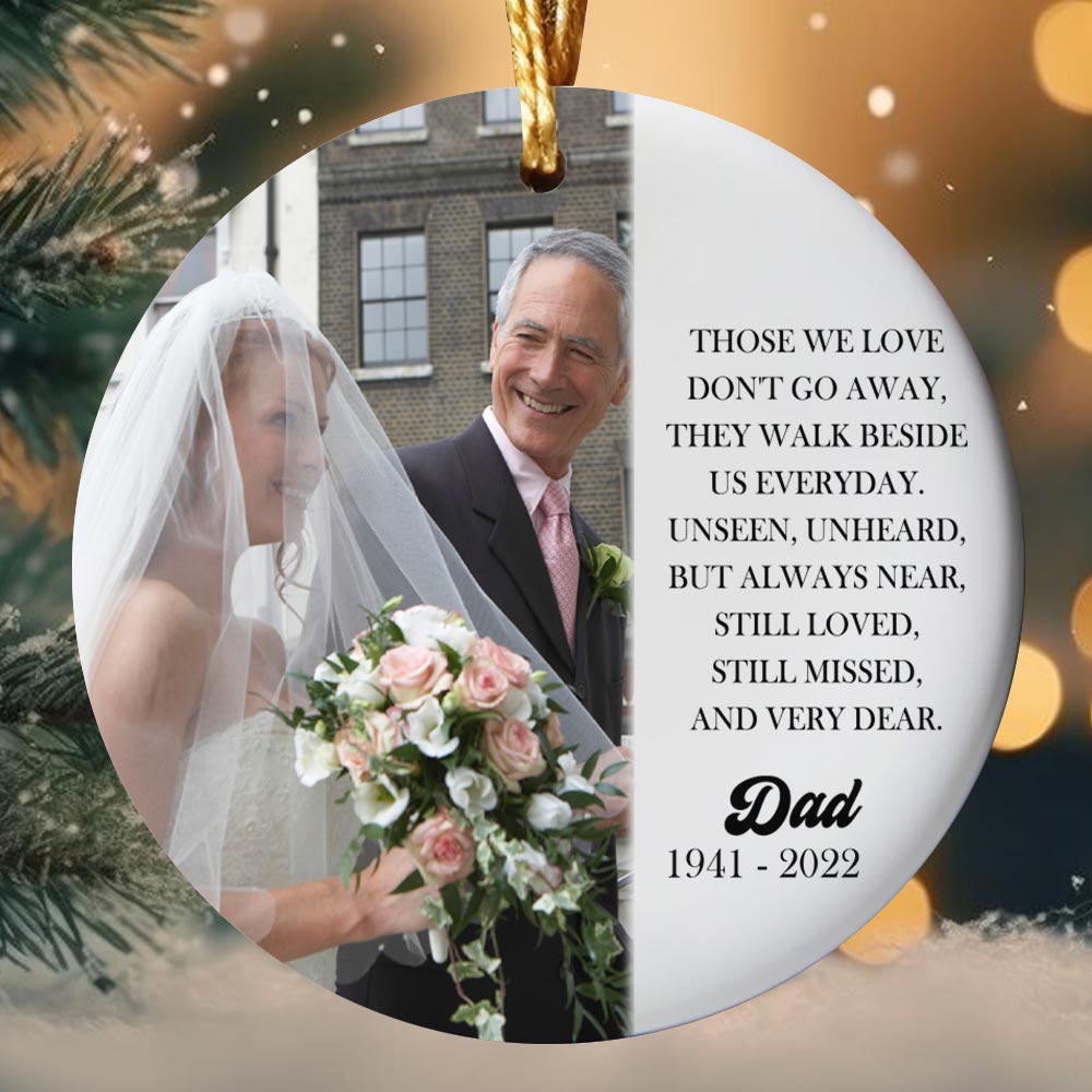 Customizable Memorial Dad Christmas Ornament Customizable Memorial Dad Christmas Ornament