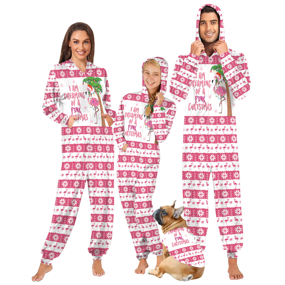 Pink Flamingo Christmas Onesie Adults And Kids Pink Flamingo Christmas Onesie Adults And Kids