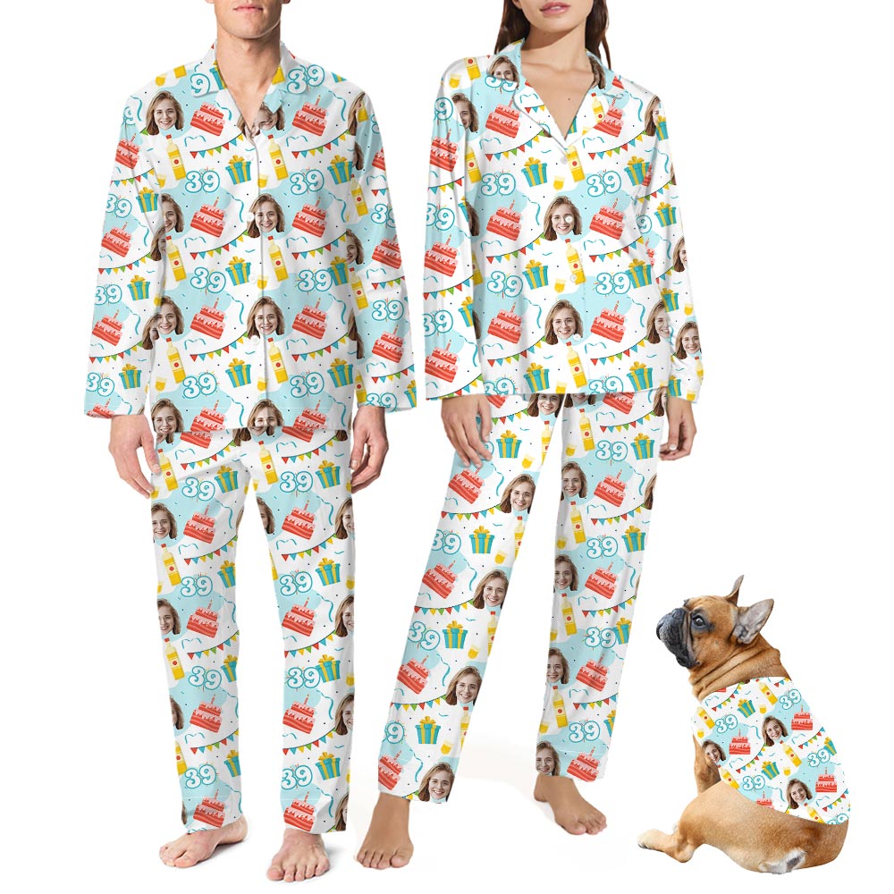 Custom Your Birthday Pajamas With Face And Age Custom Your Birthday Pajamas With Face And Age