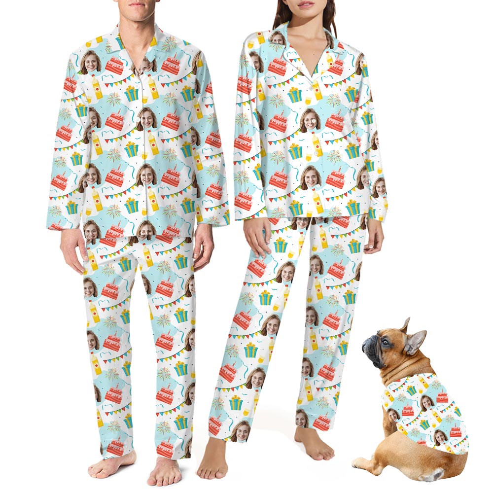 Funny Custom Face Birthday Theme Jammies Funny Custom Face Birthday Theme Jammies