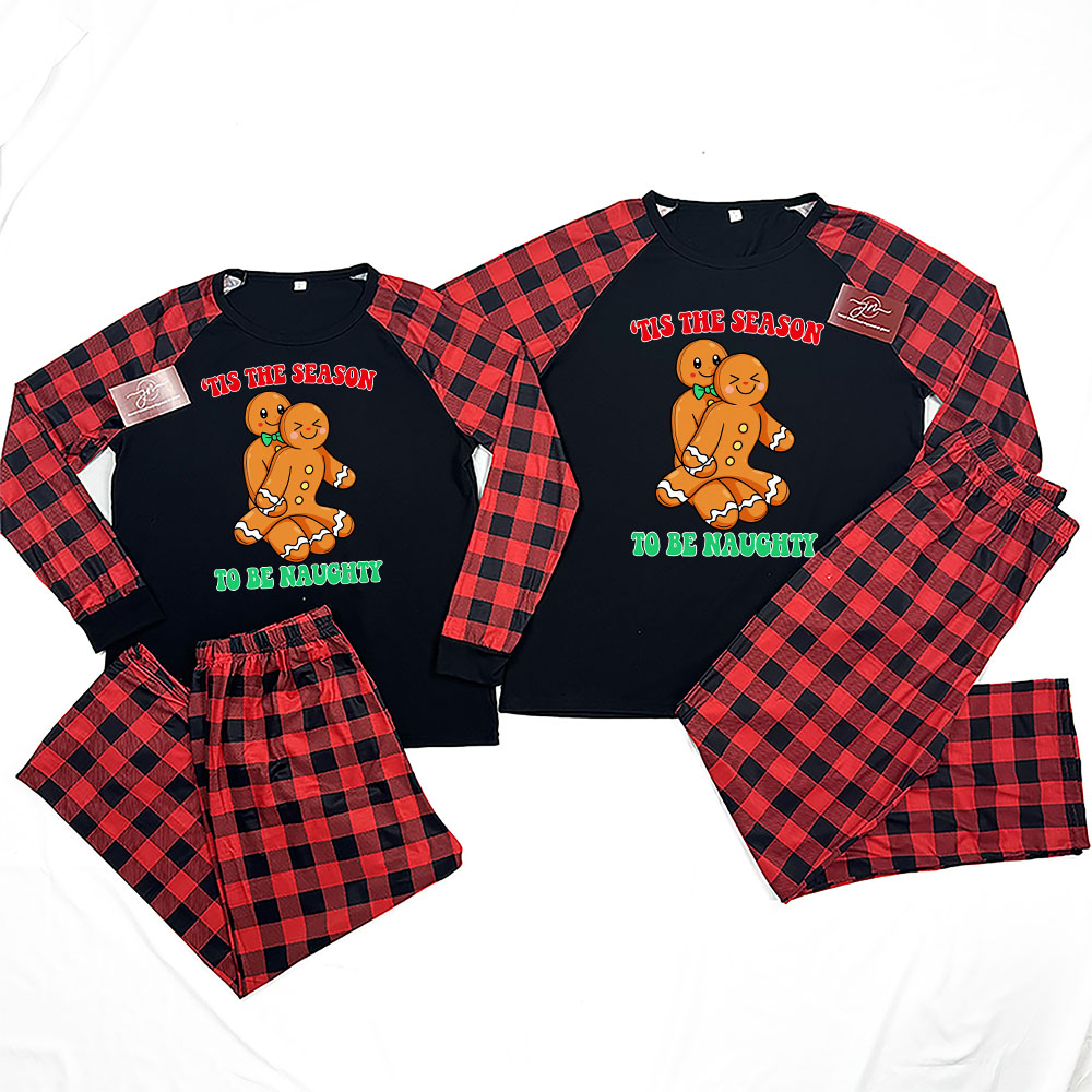 Naughty Gingerbread Couples Christmas Pajama Set Naughty Gingerbread Couples Christmas Pajama Set