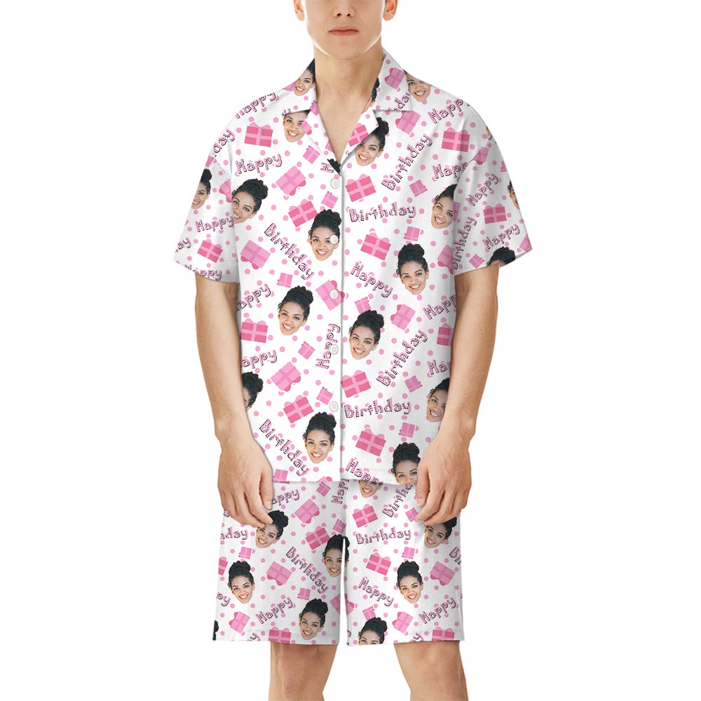 Birthday Theme Custom Photo Pajamas For Adults Birthday Theme Custom Photo Pajamas For Adults
