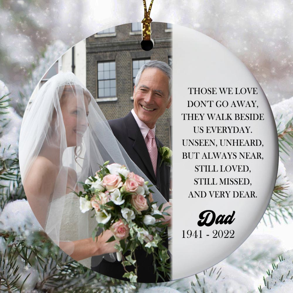 Customizable Memorial Dad Christmas Ornament Customizable Memorial Dad Christmas Ornament