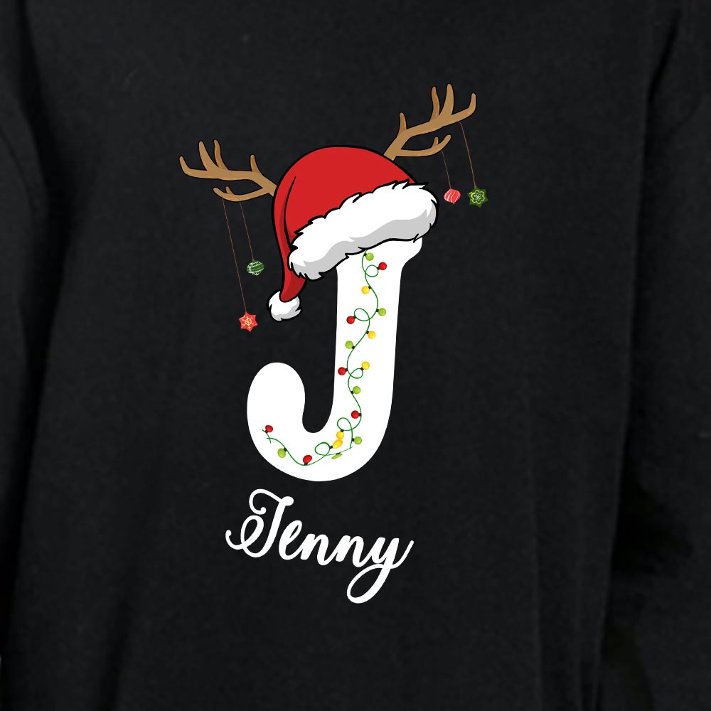 Customizable Family Christmas Pajamas With Names And Initials Cotton