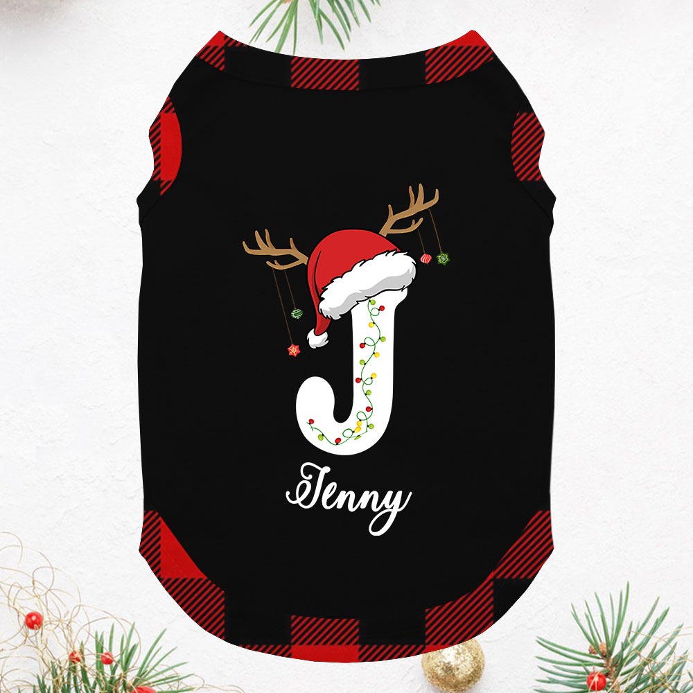Personalized Your Initial And Name On Christmas Pajamas Short Sleeves Personalized Your Initial And Name On Christmas Pajamas Short Sleeves