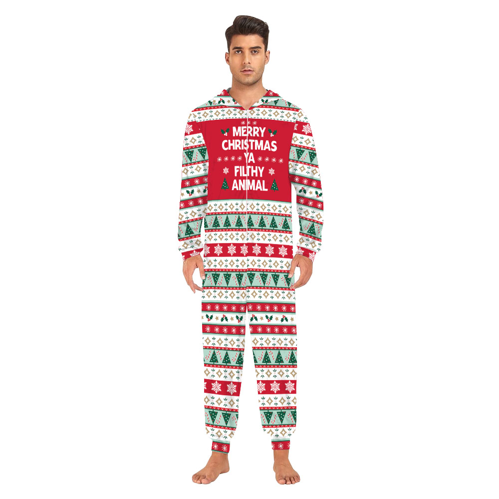 Ya Filthy Animal Christmas Onesie For Family And Dog Ya Filthy Animal Christmas Onesie For Family And Dog