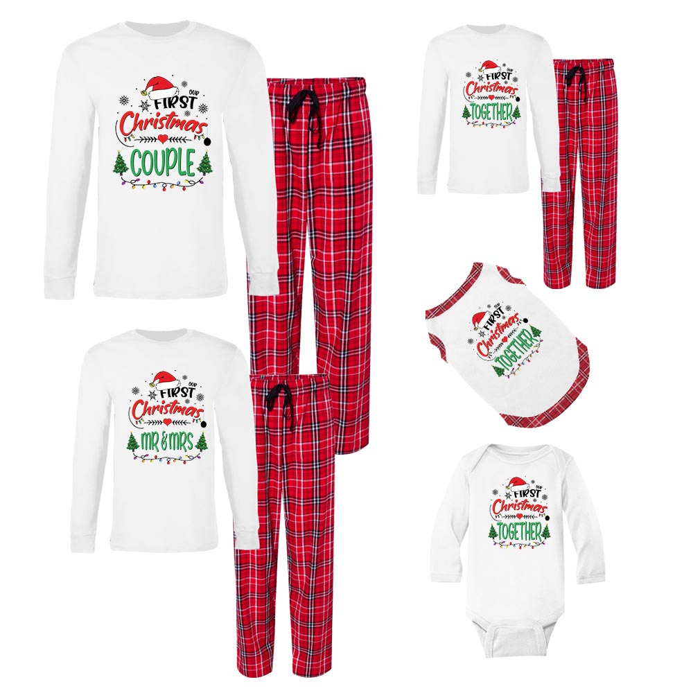 Custom First Married Christmas Pajamas Cotton Custom First Married Christmas Pajamas Cotton