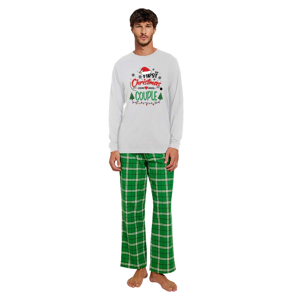 Custom First Married Christmas Pajamas Cotton Custom First Married Christmas Pajamas Cotton