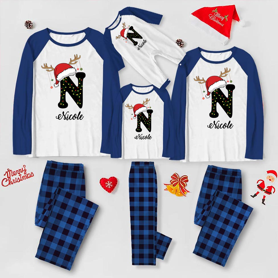 Custom Christmas Pajamas With Initials And Names Custom Christmas Pajamas With Initials And Names