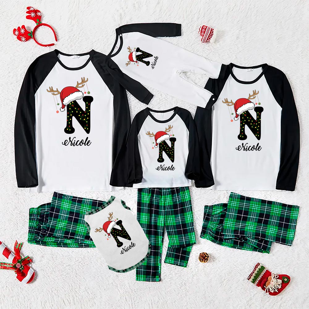Custom Christmas Pajamas With Initials And Names Custom Christmas Pajamas With Initials And Names