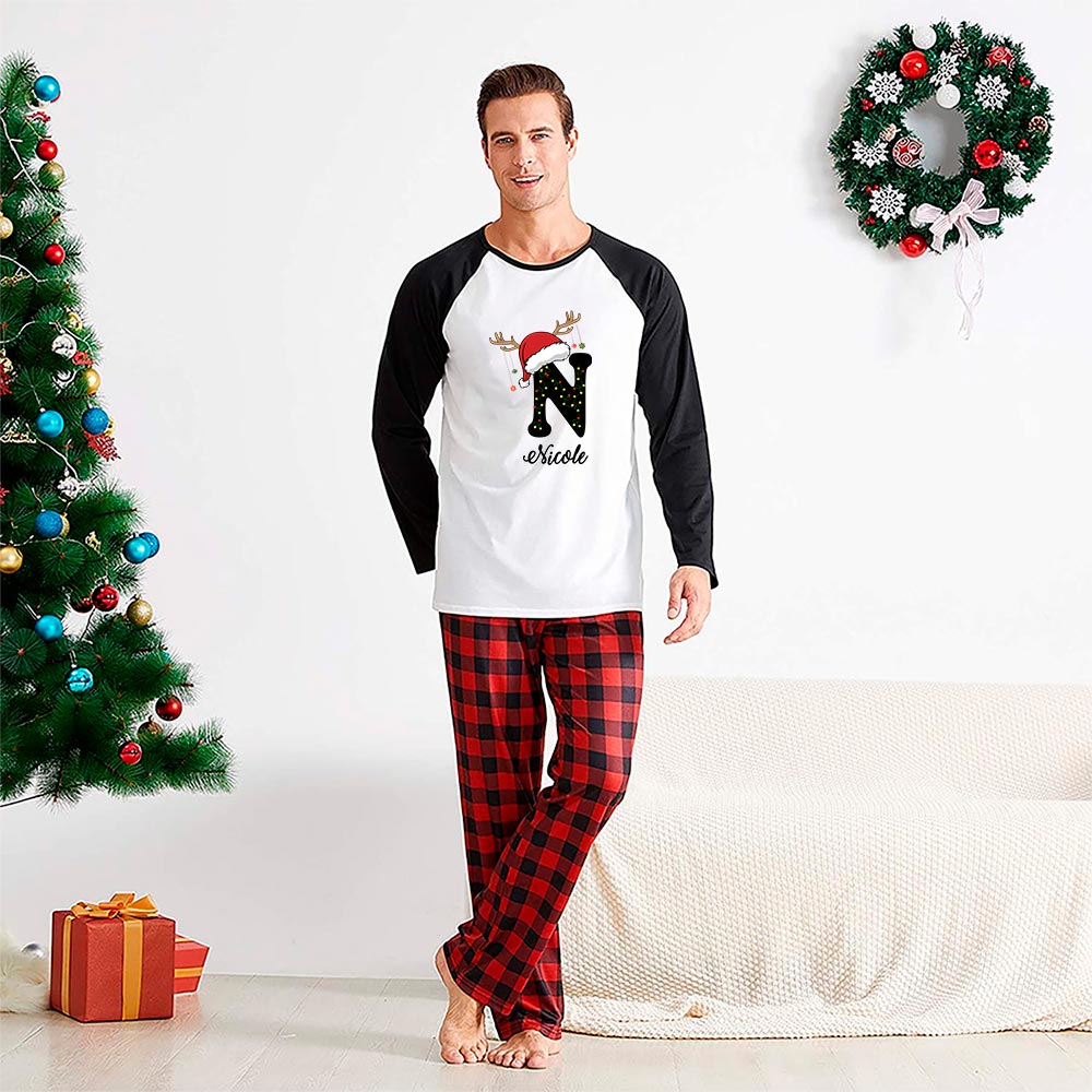 Custom Christmas Pajamas With Initials And Names Custom Christmas Pajamas With Initials And Names