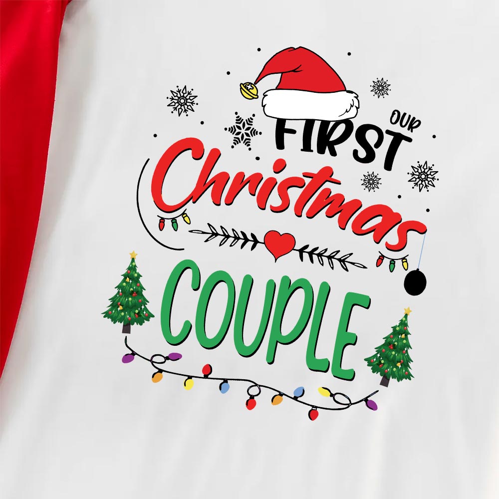 Customizable First Christmas Family Pajamas Short Sleeves Customizable First Christmas Family Pajamas Short Sleeves