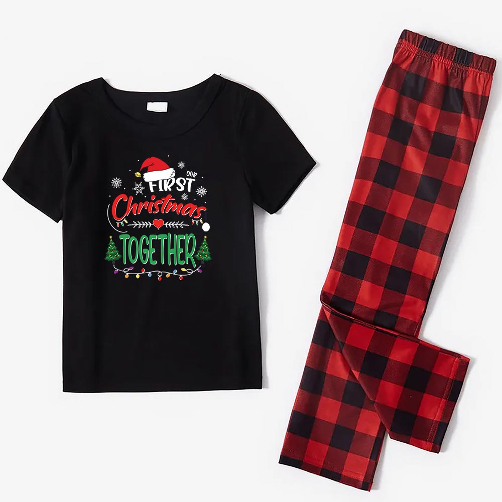 Customizable First Christmas Family Pajamas Short Sleeves Customizable First Christmas Family Pajamas Short Sleeves