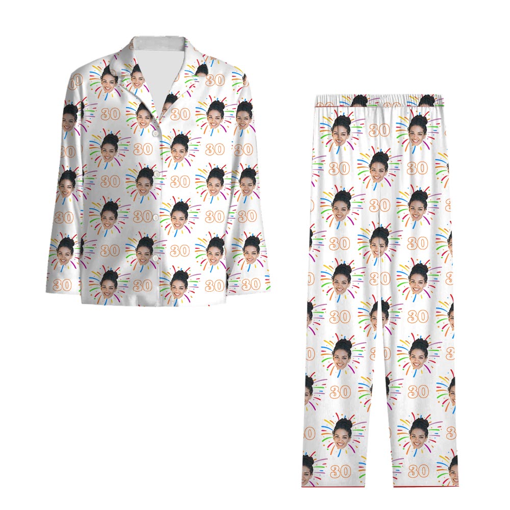 Personalized Birthday Pajamas With Face And Age Personalized Birthday Pajamas With Face And Age