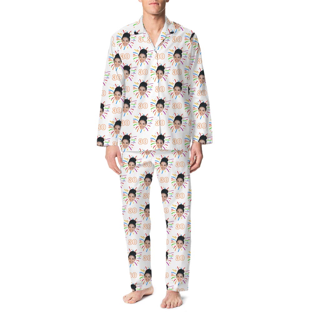 Personalized Birthday Pajamas With Face And Age Personalized Birthday Pajamas With Face And Age