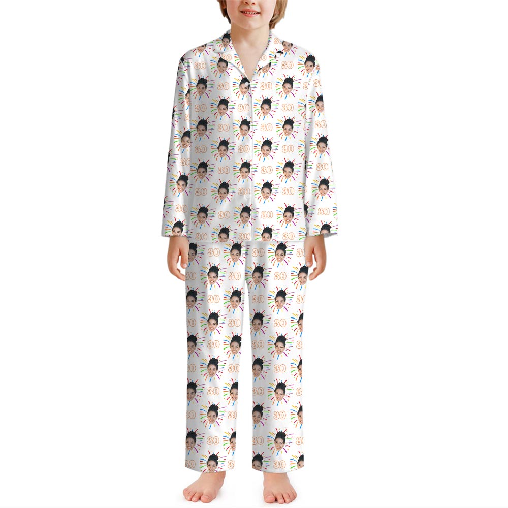 Personalized Birthday Pajamas With Face And Age Personalized Birthday Pajamas With Face And Age