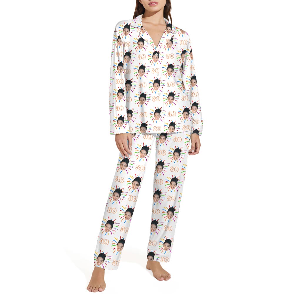 Personalized Birthday Pajamas With Face And Age Personalized Birthday Pajamas With Face And Age