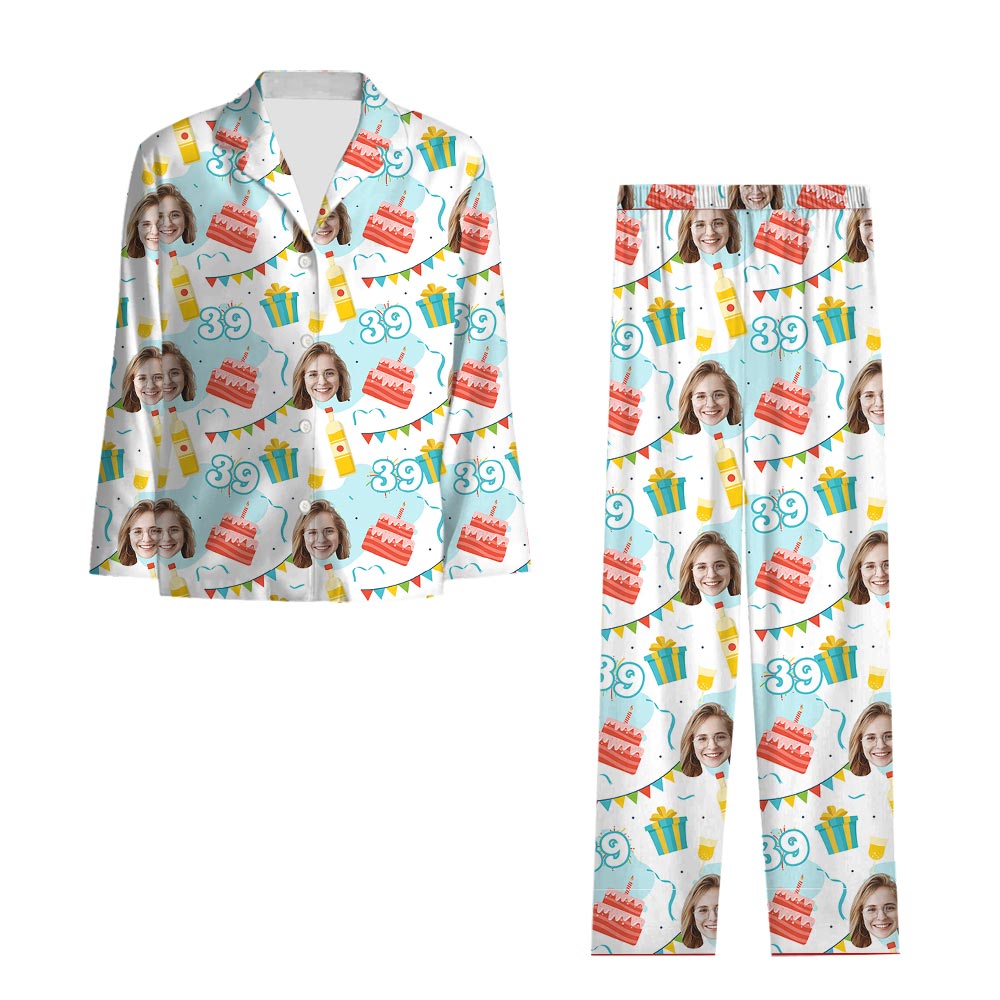 Custom Your Birthday Pajamas With Face And Age Custom Your Birthday Pajamas With Face And Age