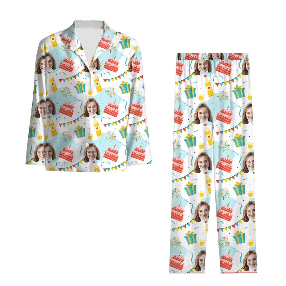 Funny Custom Face Birthday Theme Jammies Funny Custom Face Birthday Theme Jammies