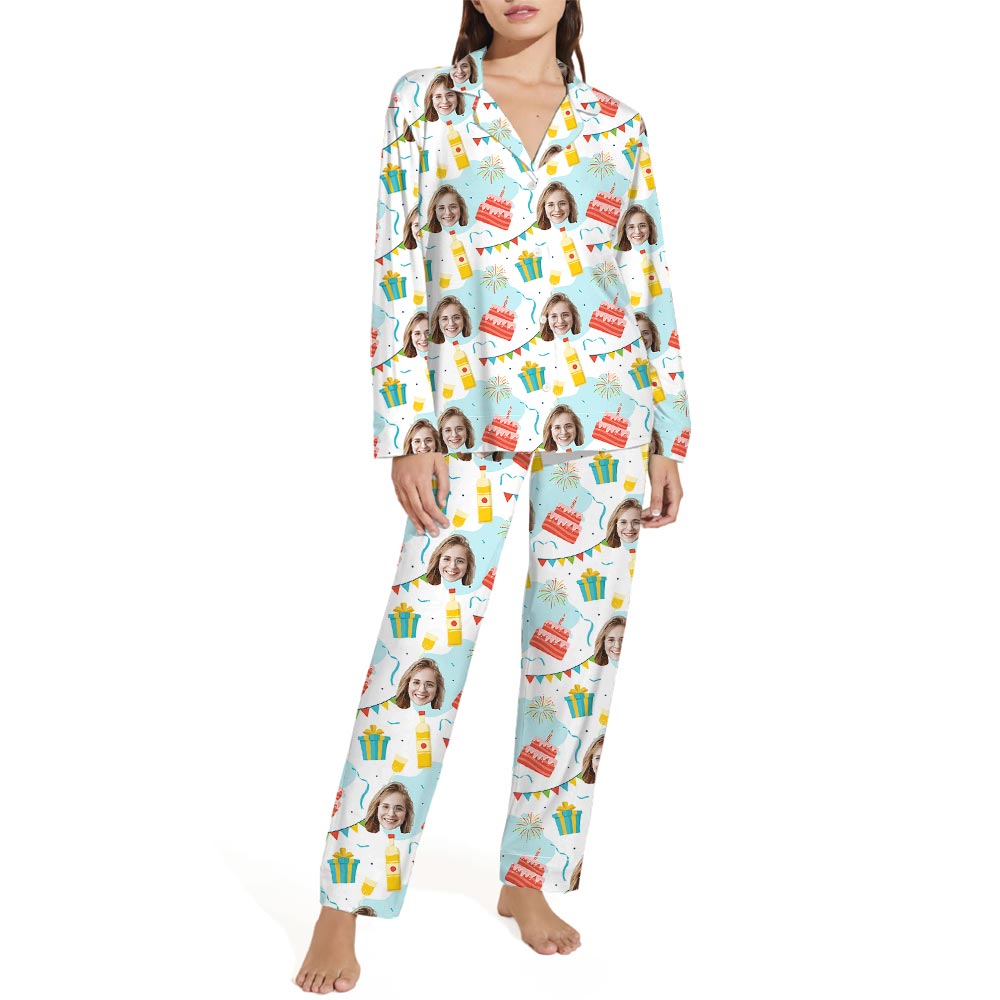 Funny Custom Face Birthday Theme Jammies Funny Custom Face Birthday Theme Jammies