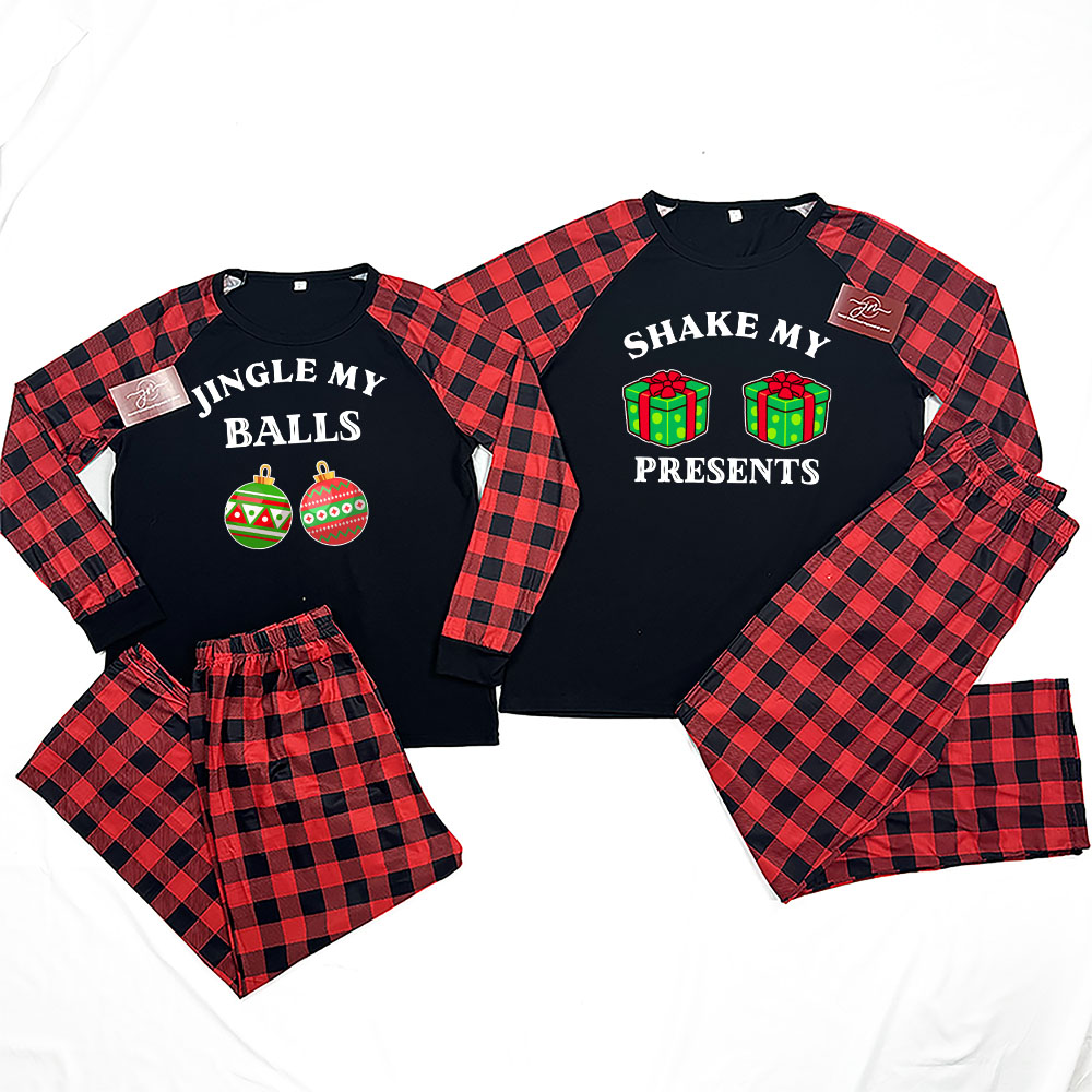 Jingle My Ball Shake My Present Christmas Pajamas For Couples