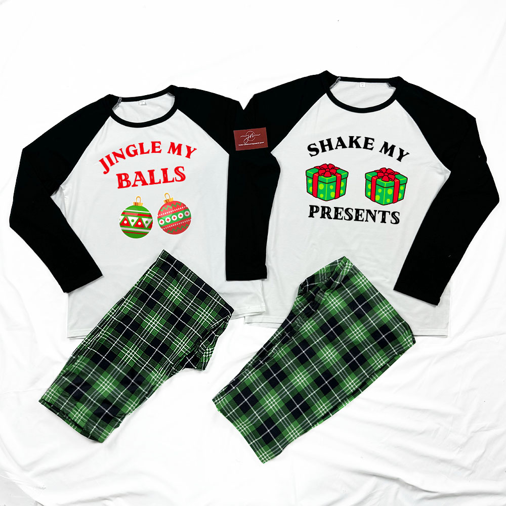 Jingle My Ball Shake My Present Christmas Pajamas For Couples