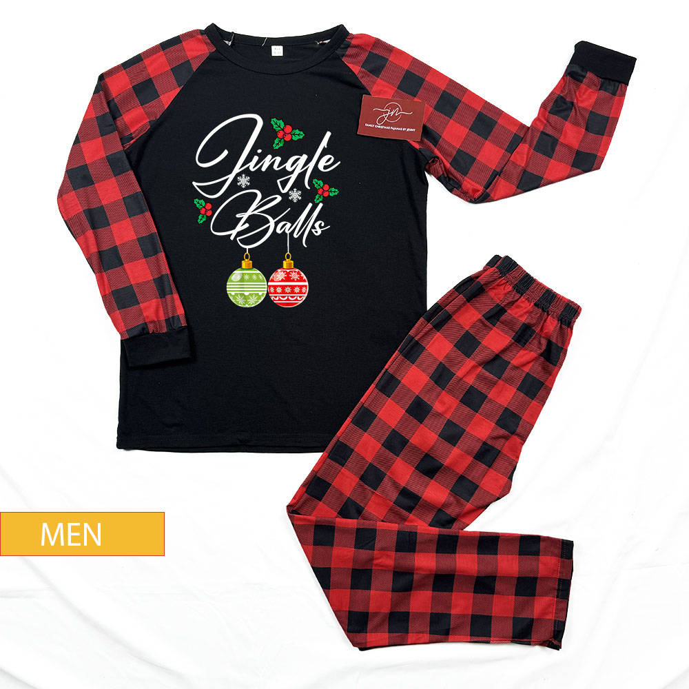 Balls Tits Funny Matching Couple Christmas Pajamas Balls Tits Funny Matching Couple Christmas Pajamas