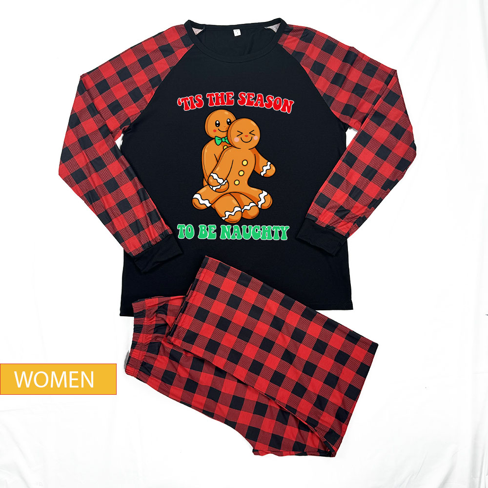 Naughty Gingerbread Couples Christmas Pajama Set Naughty Gingerbread Couples Christmas Pajama Set