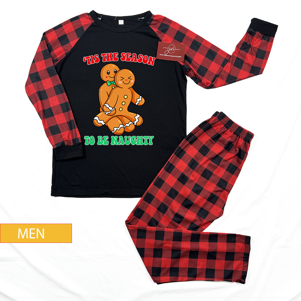 Naughty Gingerbread Couples Christmas Pajama Set Naughty Gingerbread Couples Christmas Pajama Set