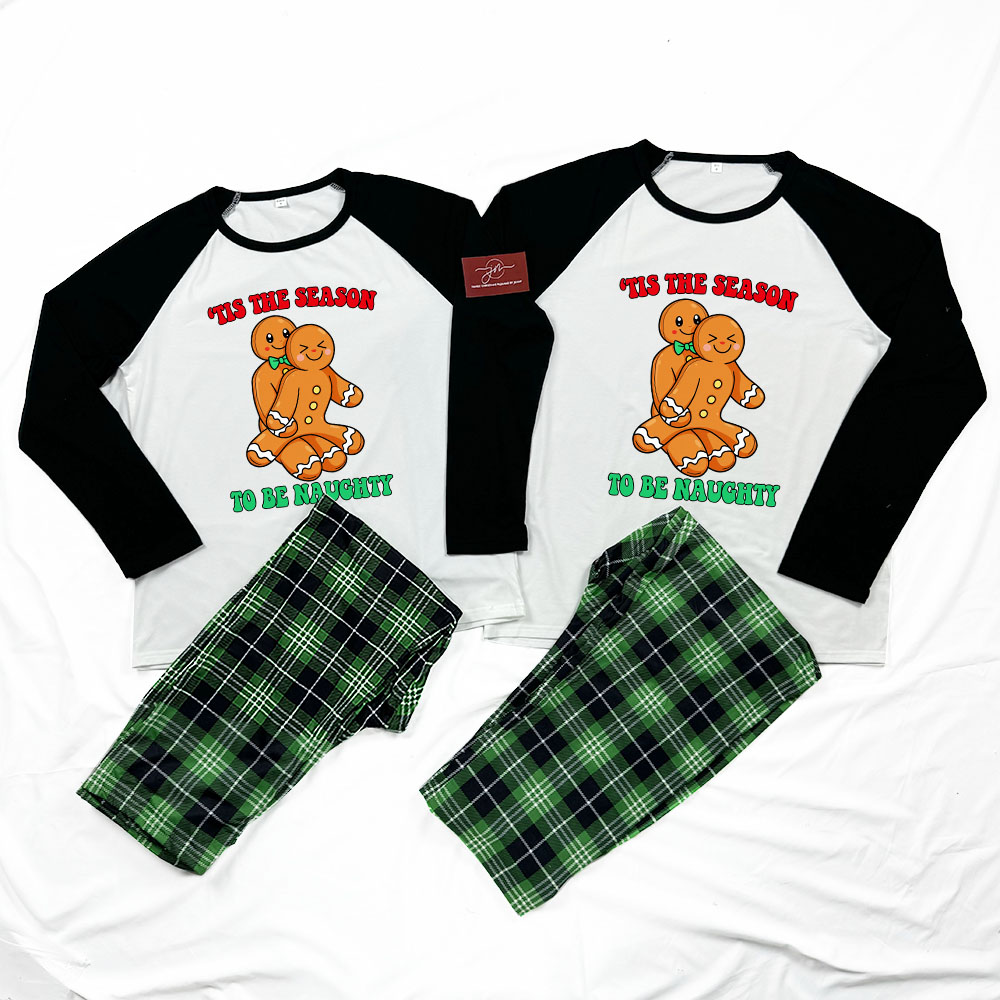 Naughty Gingerbread Couples Christmas Pajama Set Naughty Gingerbread Couples Christmas Pajama Set