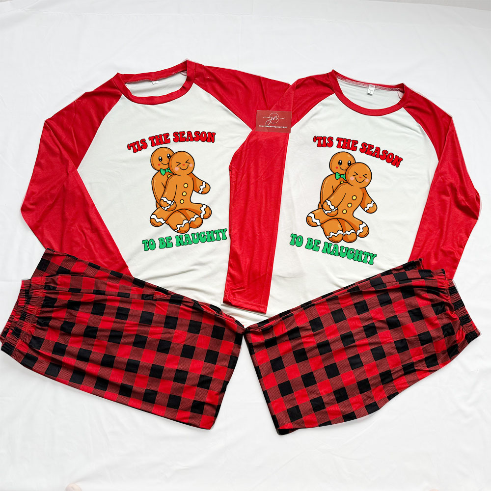 Naughty Gingerbread Couples Christmas Pajama Set Naughty Gingerbread Couples Christmas Pajama Set