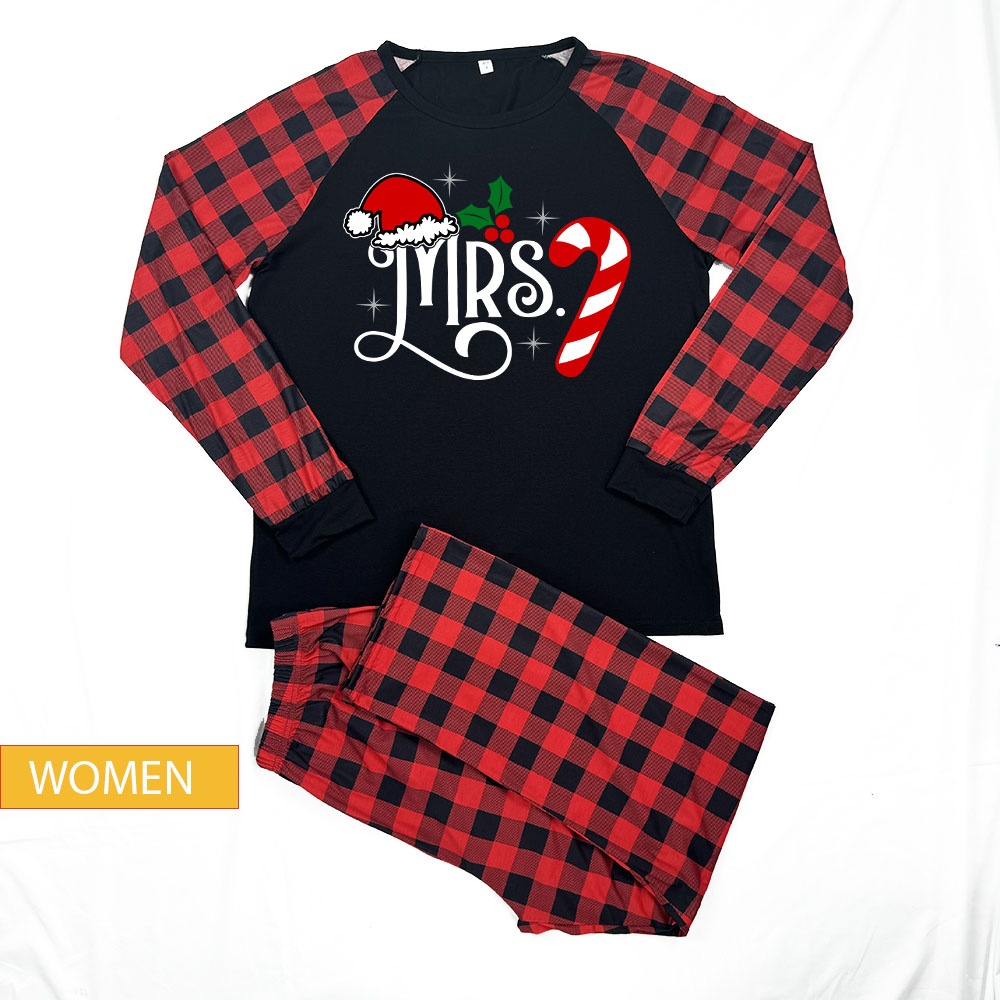 Mr And Mrs Candy Cane Christmas Matching Pjs For Couples