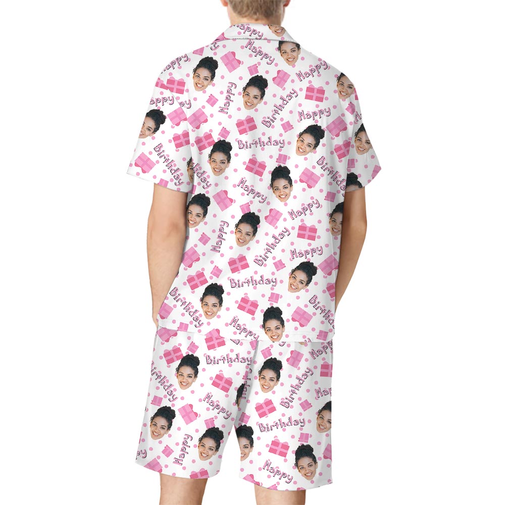 Birthday Theme Custom Photo Pajamas For Adults Birthday Theme Custom Photo Pajamas For Adults