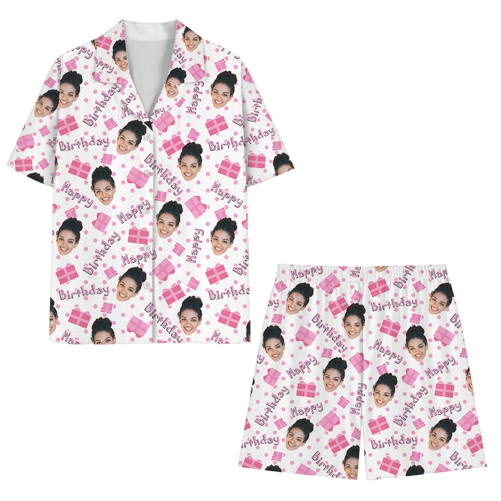 Birthday Theme Custom Photo Pajamas For Adults Birthday Theme Custom Photo Pajamas For Adults