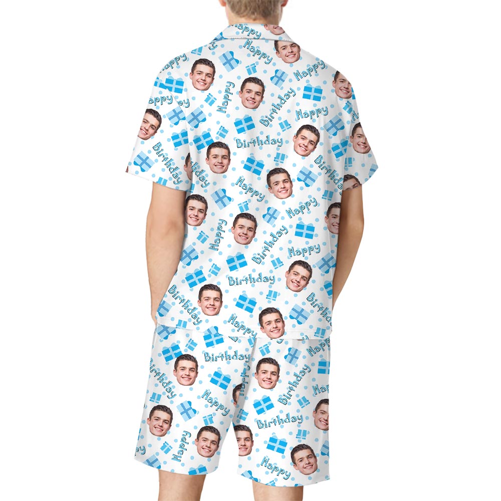 Birthday Custom Pajamas With Photo Short Sleeve Birthday Custom Pajamas With Photo Short Sleeve