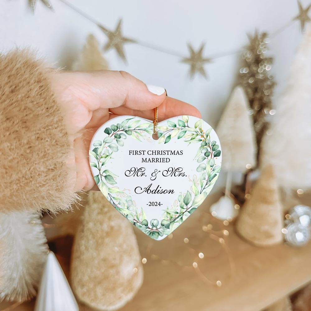 First Christmas Ornament Married Couple With Personalized Name First Christmas Ornament Married Couple With Personalized Name