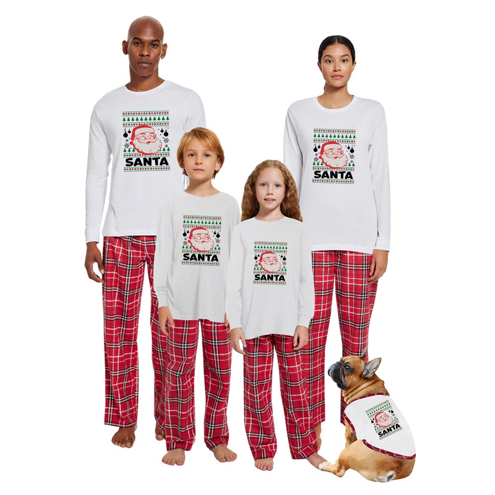 Vintage Santa Claus Family Christmas Pajamas Cotton