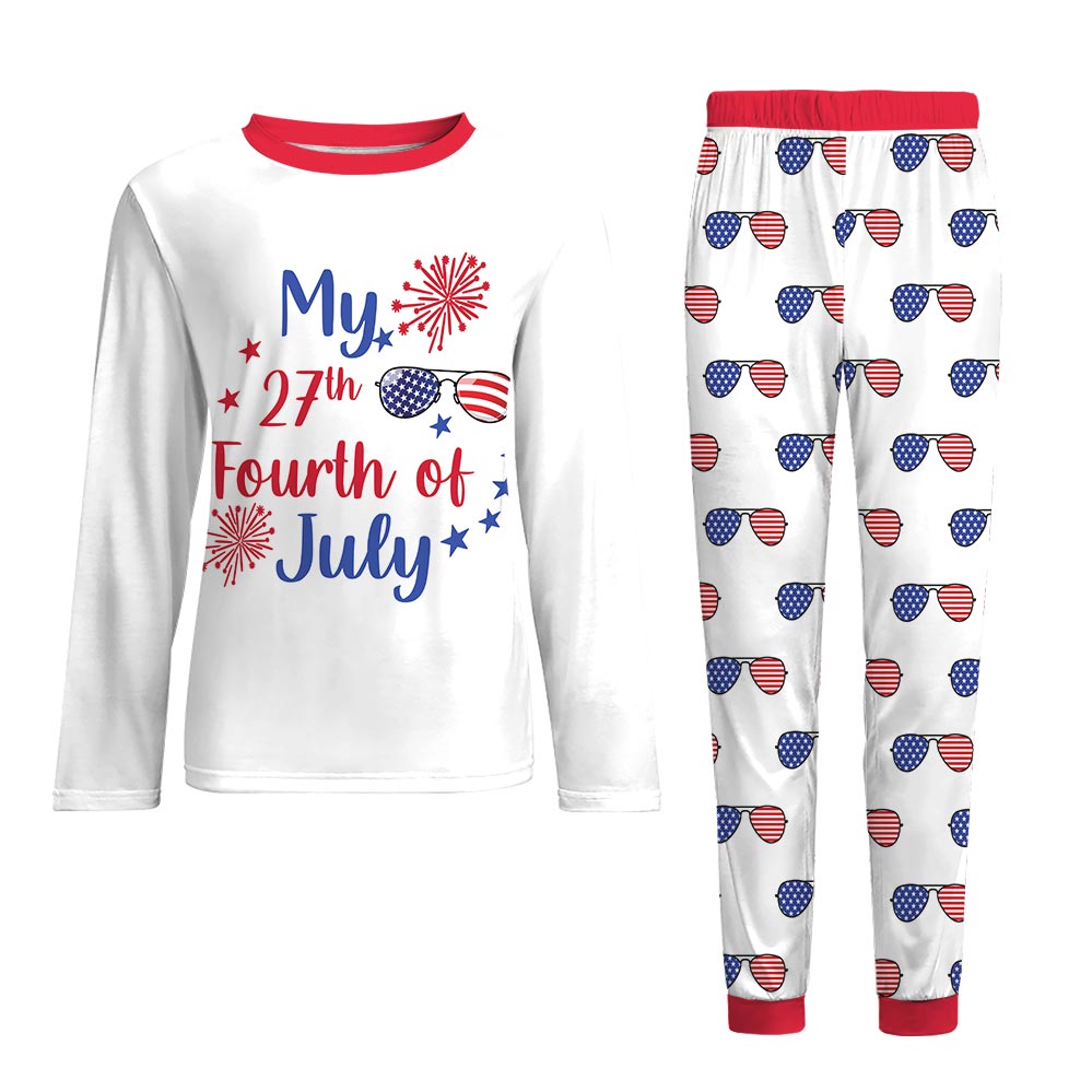 Personalized Age 4th Of July Matching Family Jammies