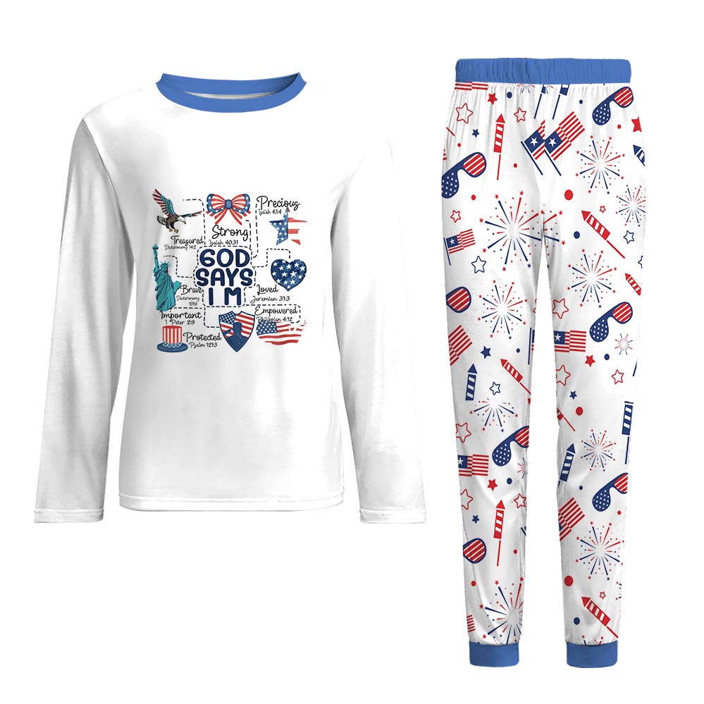 God Say American Independence Day Family Pjs God Say American Independence Day Family Pjs