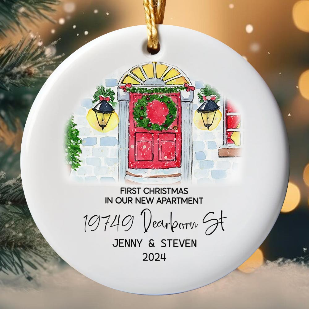Personalized Our First Apartment Christmas Ornament 2024