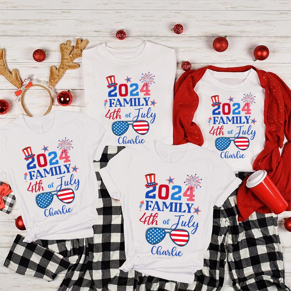 Personalized Name Family Matching Shirt For 4th Of July