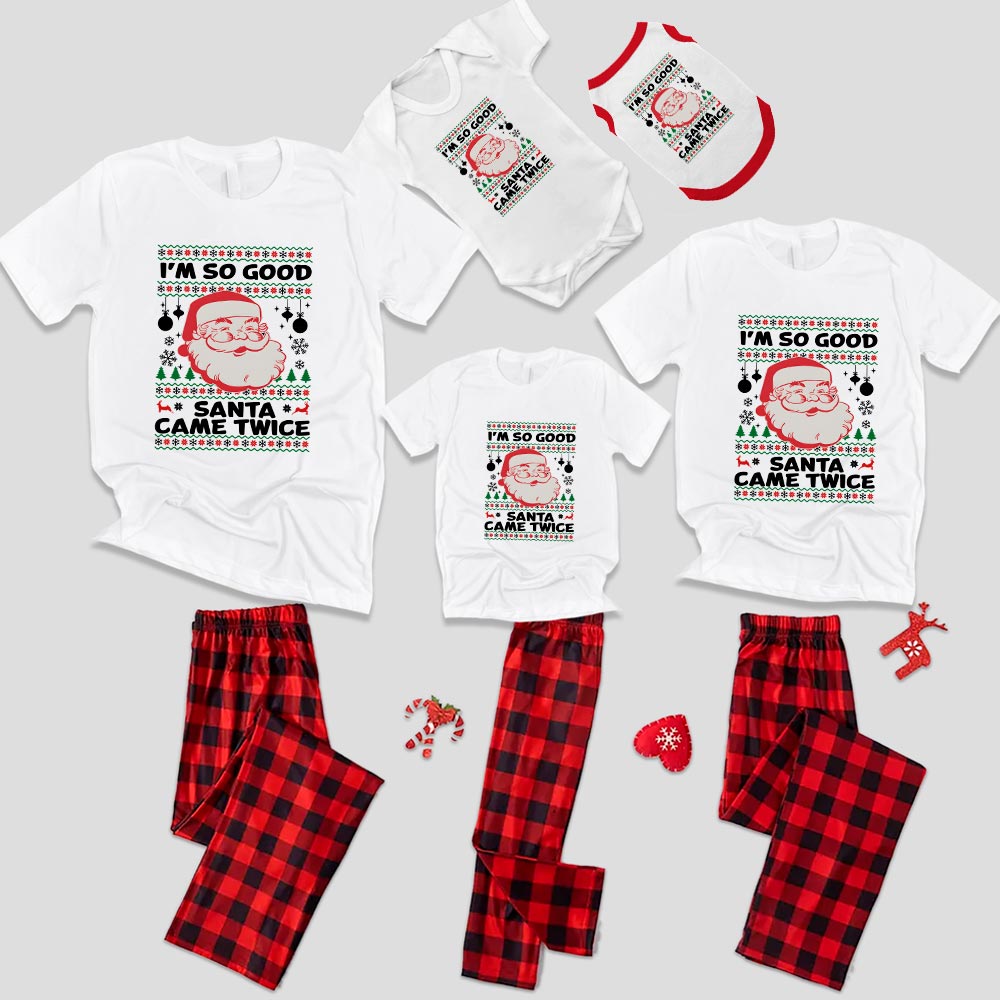 Santa Christmas Jammies For Family Hilarious Saying Short Sleeves Santa Christmas Jammies For Family Hilarious Saying Short Sleeves