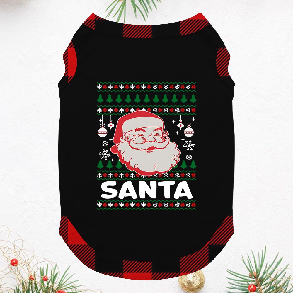 Vintage Santa Christmas Pajamas For Family Short Sleeves