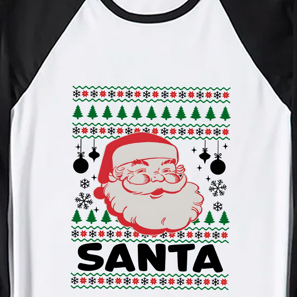 Classic Santa Claus Matching Family Christmas Pajamas Plaid Classic Santa Claus Matching Family Christmas Pajamas Plaid
