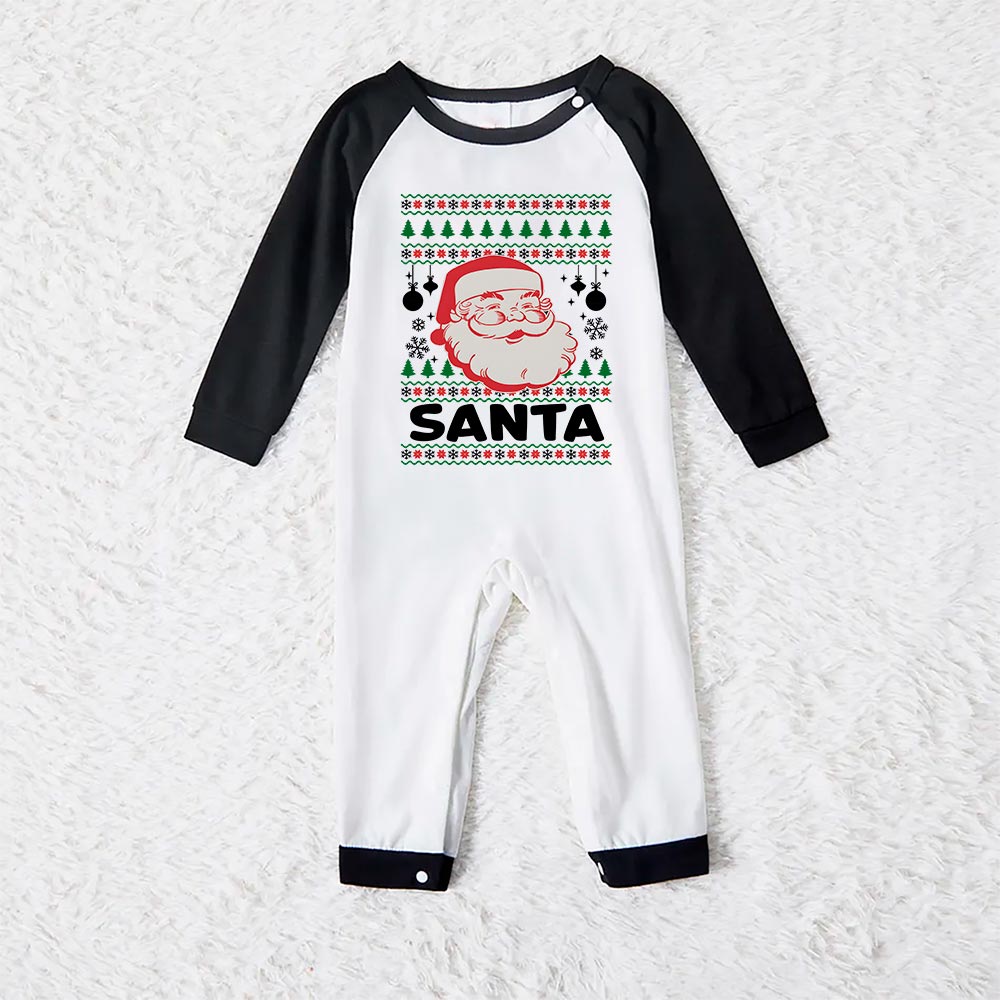 Classic Santa Claus Matching Family Christmas Pajamas Plaid Classic Santa Claus Matching Family Christmas Pajamas Plaid