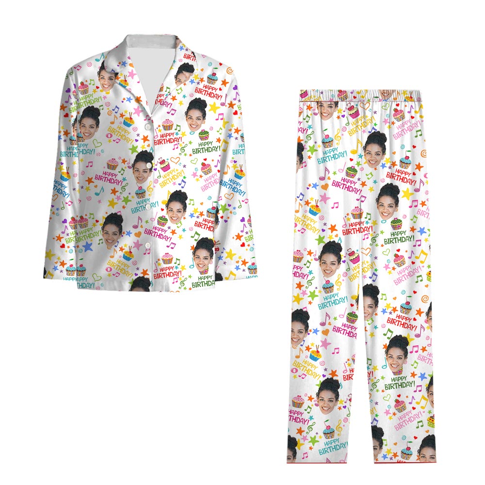 Custom Happy Birthday Pajamas With Face On Them Custom Happy Birthday Pajamas With Face On Them