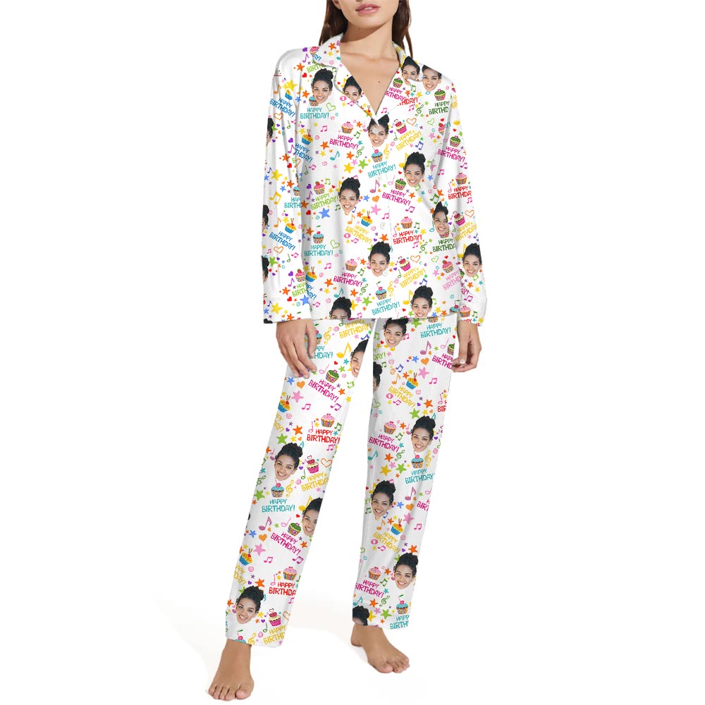 Custom Happy Birthday Pajamas With Face On Them Custom Happy Birthday Pajamas With Face On Them