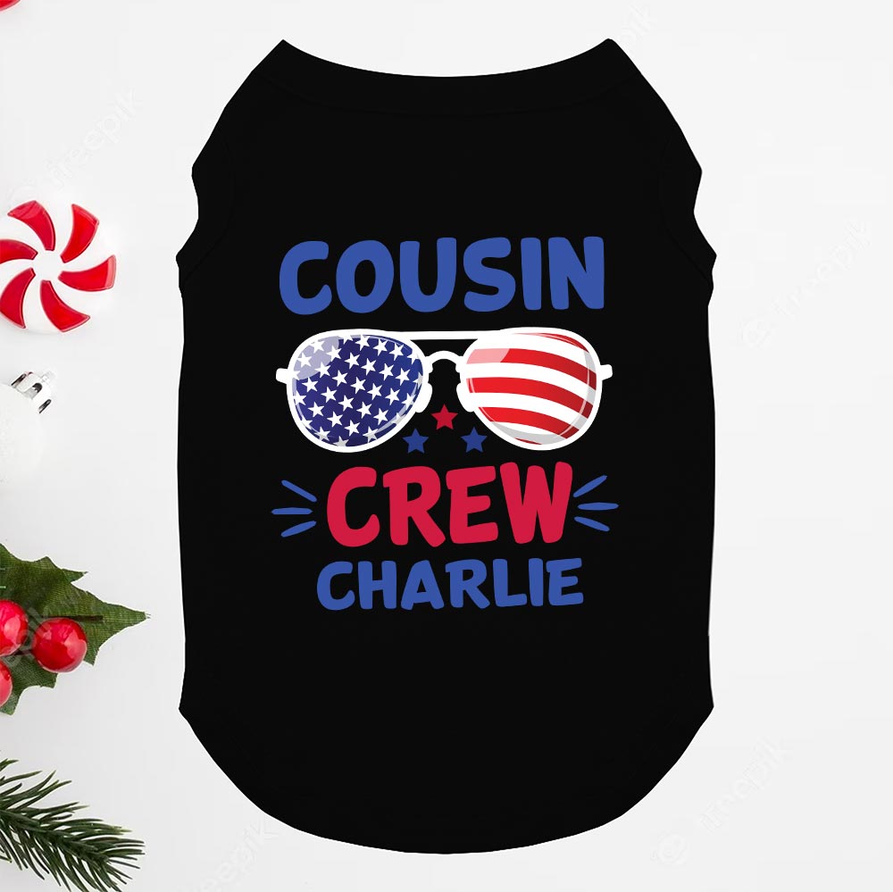 Personalized Name Cousin Crew Shirt For Independence Day Personalized Name Cousin Crew Shirt For Independence Day