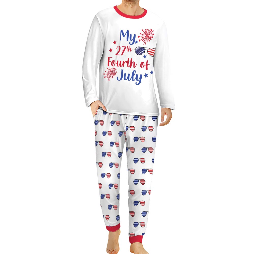 Personalized Age 4th Of July Matching Family Jammies